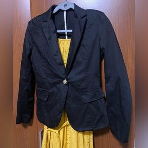 Maryley Made In Italy Black Cotton Women's Blazer size Small